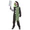 Carver The Clown Child Costume, Scary Evil Grinning Halloween Outfit for Boys Age 10-12